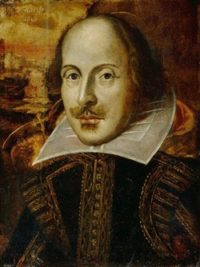 a portrait of playwright William Shakespeare
