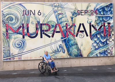 Resident Lynn celebrating Good Days at the Art Institute of Chicago